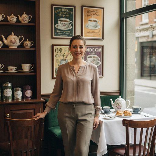 Elegáns teás készlet, amely tökéletesen illik a brit tea kultúrához.